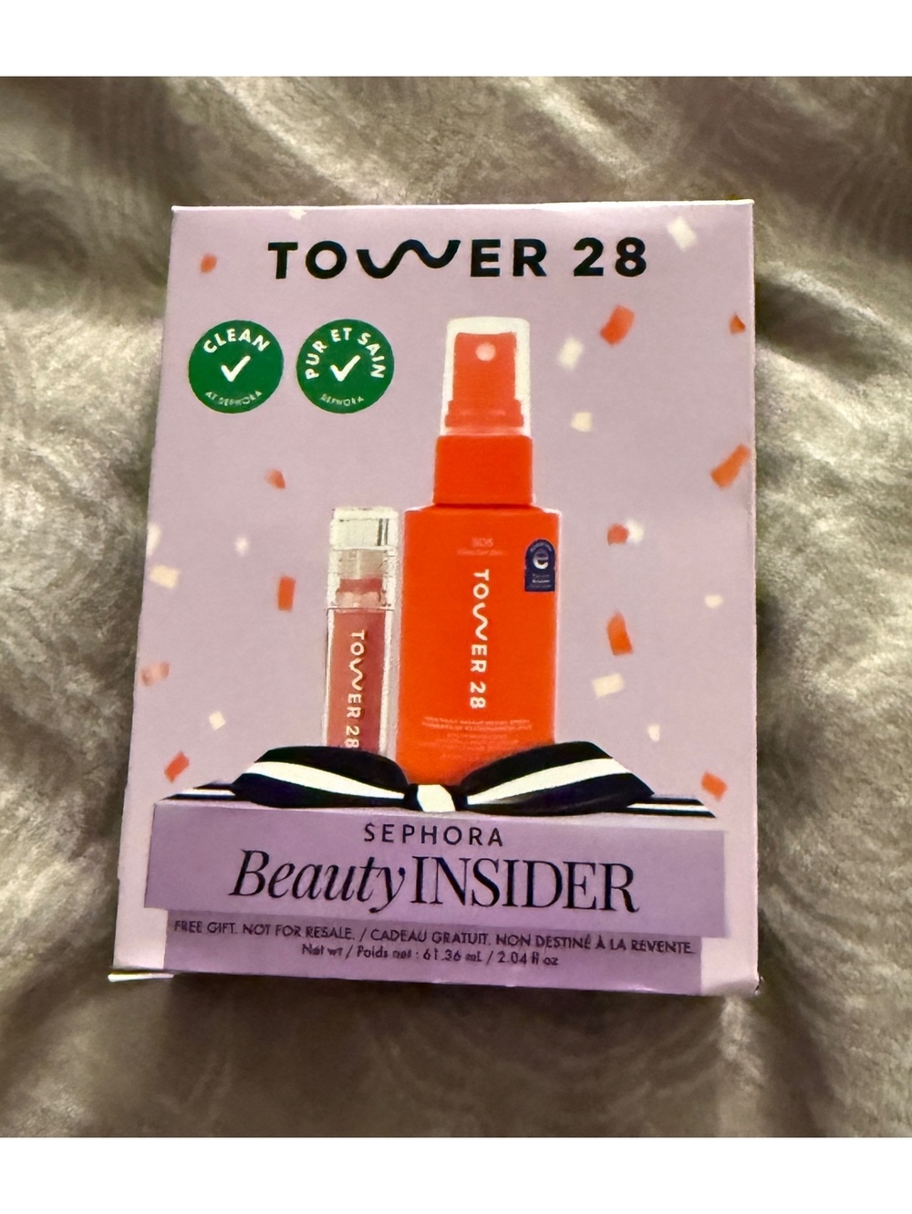 Tower 28 Sephora Beauty Insider Set SOS Daily Rescue Spray & Lip Jelly Pistachio
